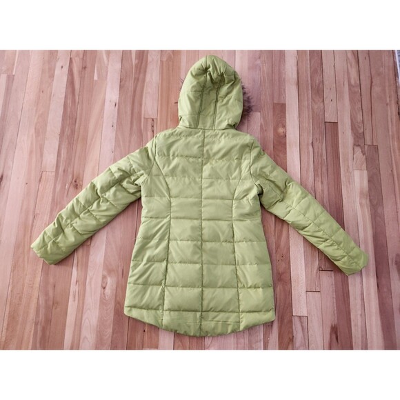 Ruff Hewn MEDIUM Down Puffer Parka Lime Green Insulated Winter Coat Jacket - Picture 7 of 7